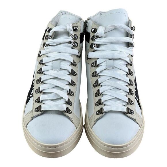 P448 Taylor Nova White Sneaker Leather Made in Italy Size 9|42 Eu